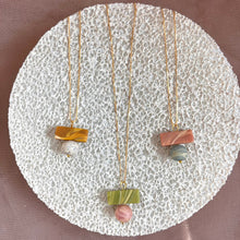 desert wave necklace - gold filled chain