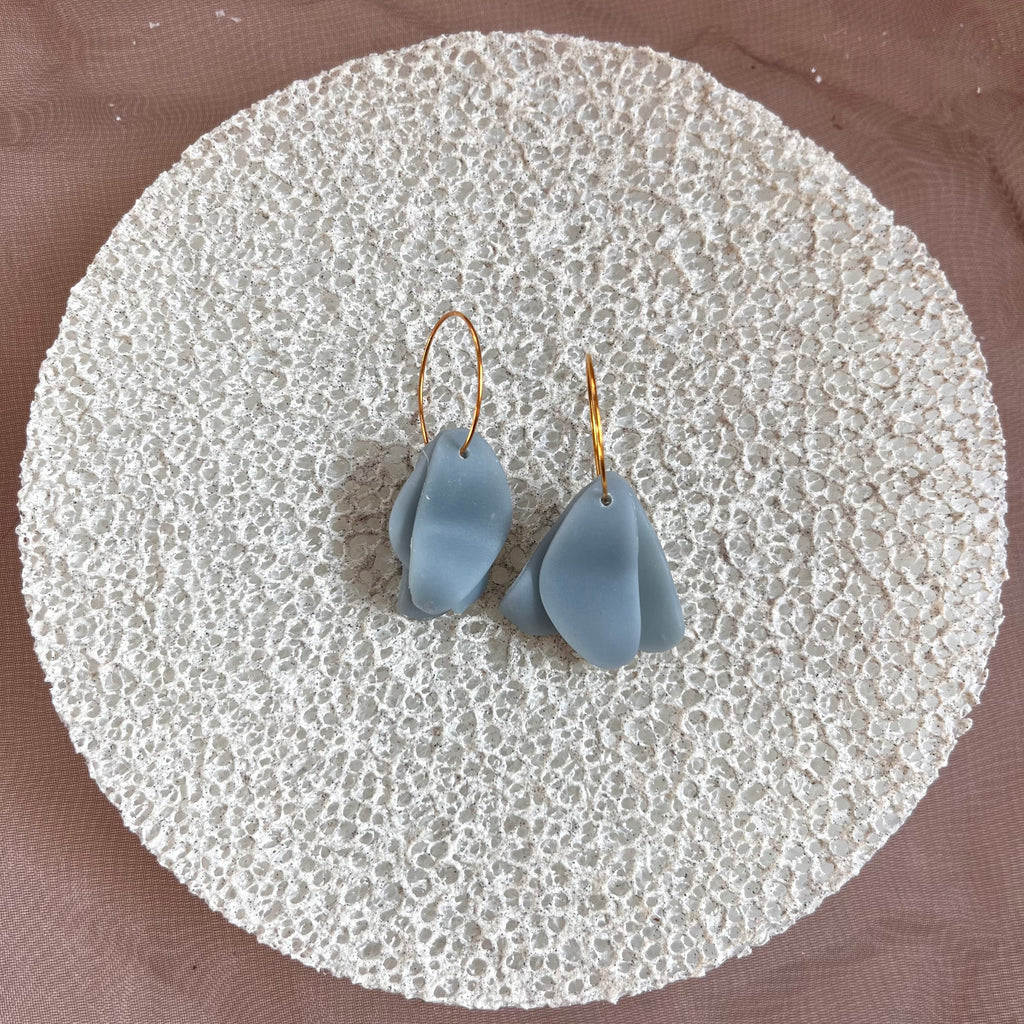 wavy hoop / Blue Moon Aquarius / Handmade Jewelry Washington DC blue