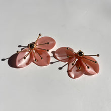 handmade cherry blossom statement earrings made in Washington DC 