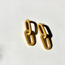 short link clay earrings in dijon