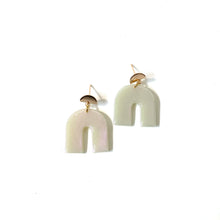 mini arch jade earrings