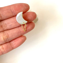 mini crescent stud