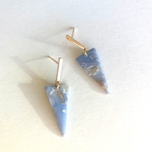mini triangle earrings handmade in dc
