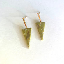 mini trinagle earrings 18 k gold plating