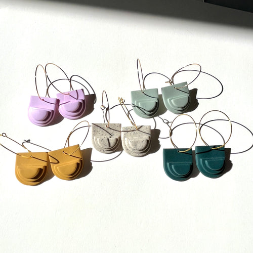 step hoops handmade earrings
